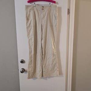 White House Black Market Cream High-Rise Pants